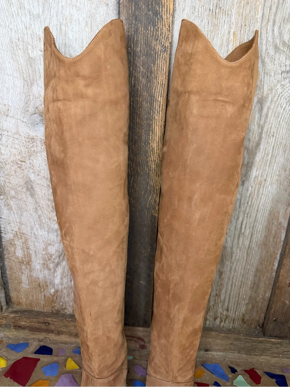 Stuart Weitzman Dunkirk Brown Suede Over the Knee Boots 6.5